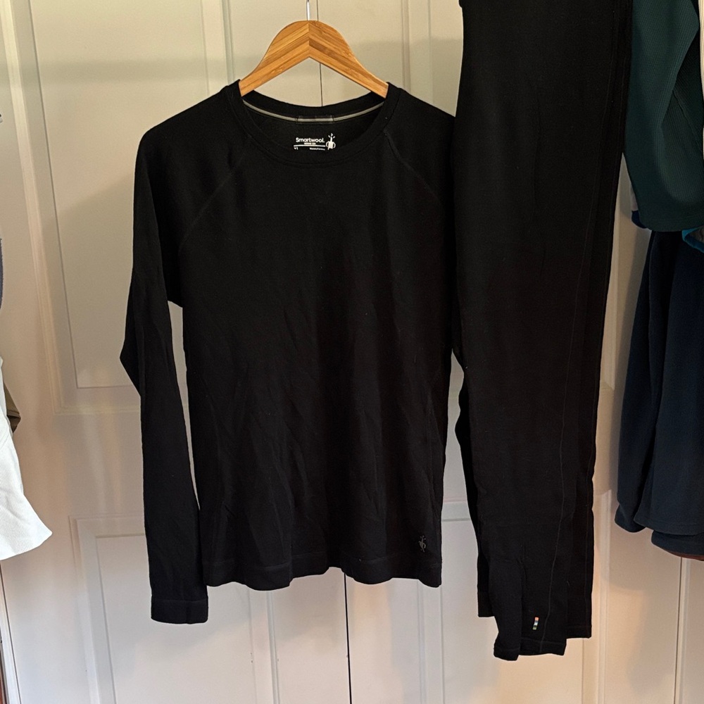 Black Long Sleeve Top and Pants Set